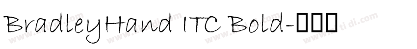 BradleyHand ITC Bold字体转换